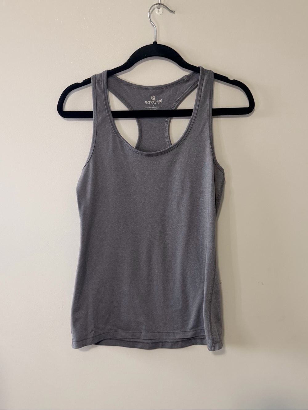 90 Degree By Reflex Charcoal Gray Racerback Tank